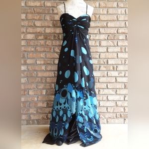 Jovani 100% Silk Long Flowy Formal Dress Size 4.